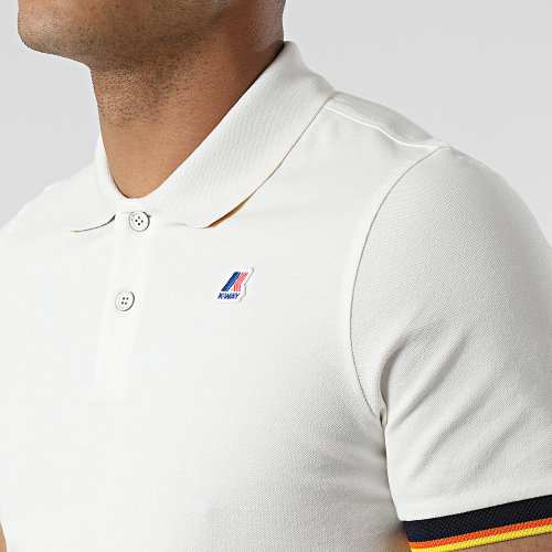 Polo Manches Courtes Vincent Contrast Stretch K008J50 Blanc