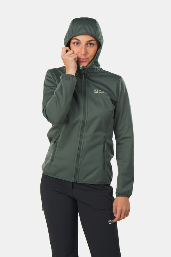 Jack Wolfskin Jack Wolfskin Windhain Hoody Softshell Jas Dames