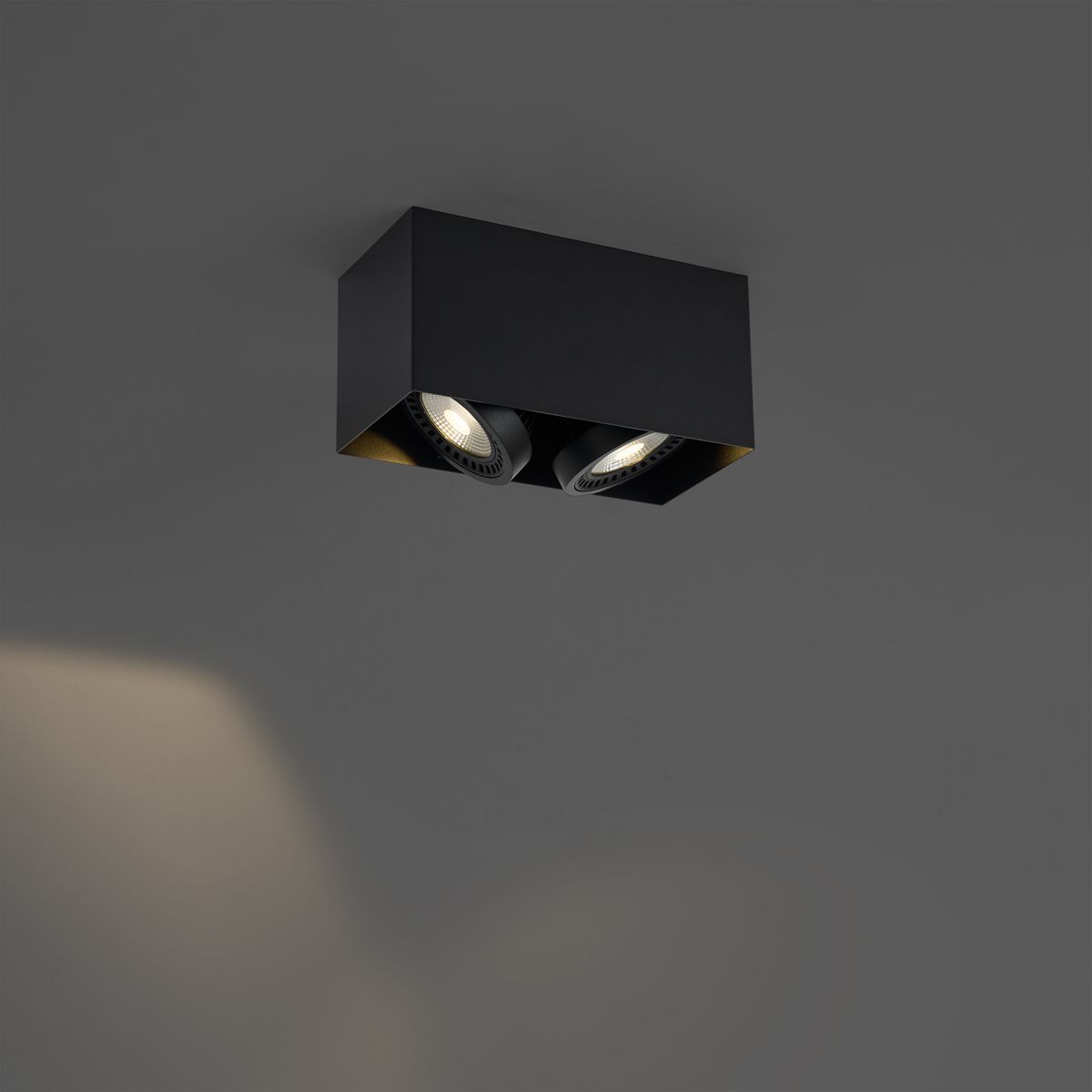 Moderne opbouw spot zwart incl. LED dimbaar 2-lichts - Dionysos