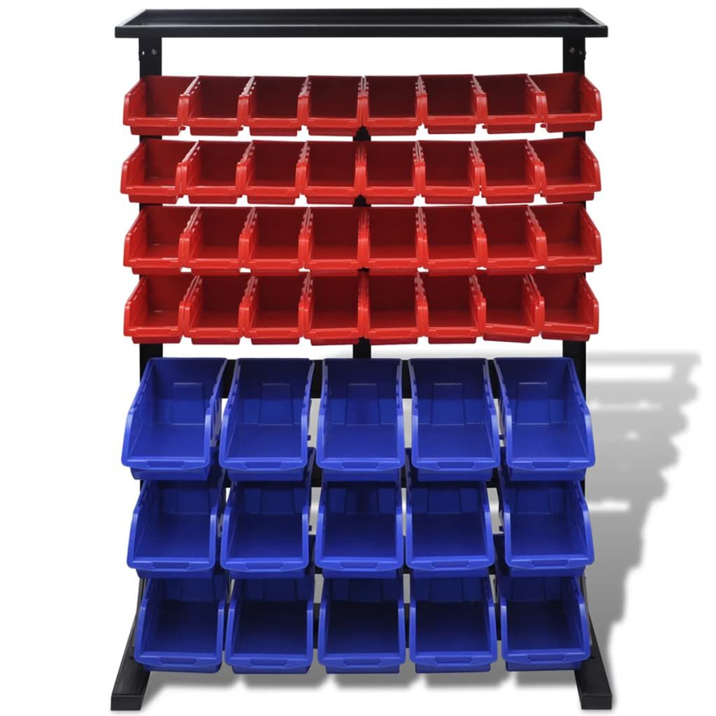 vidaXL Gereedschapsorganizer Blauw en Rood