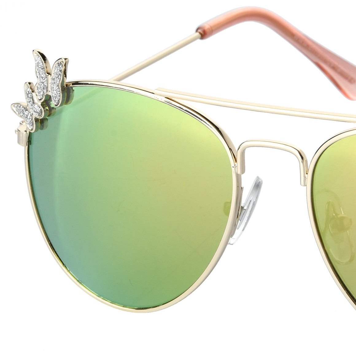 Topolino Mädchen Sonnenbrille mit Metallfassung weiss / gold