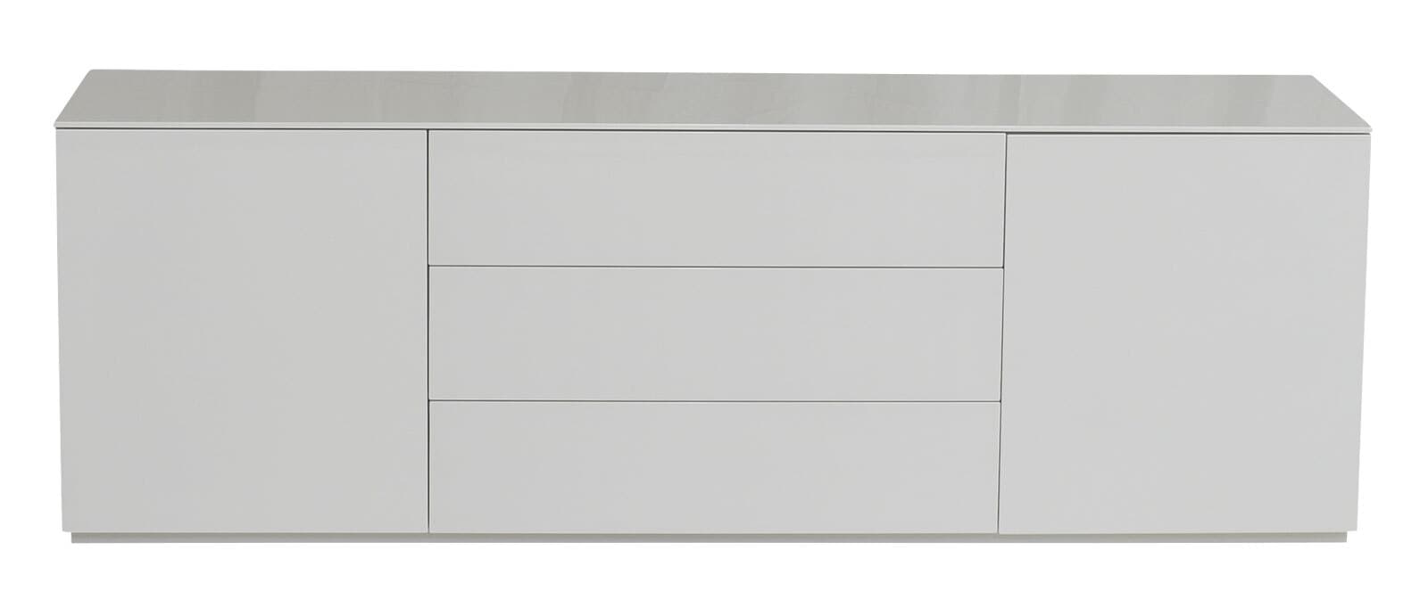 Sideboard MONIQUE 180 x 60 cm Hochglanz weiß