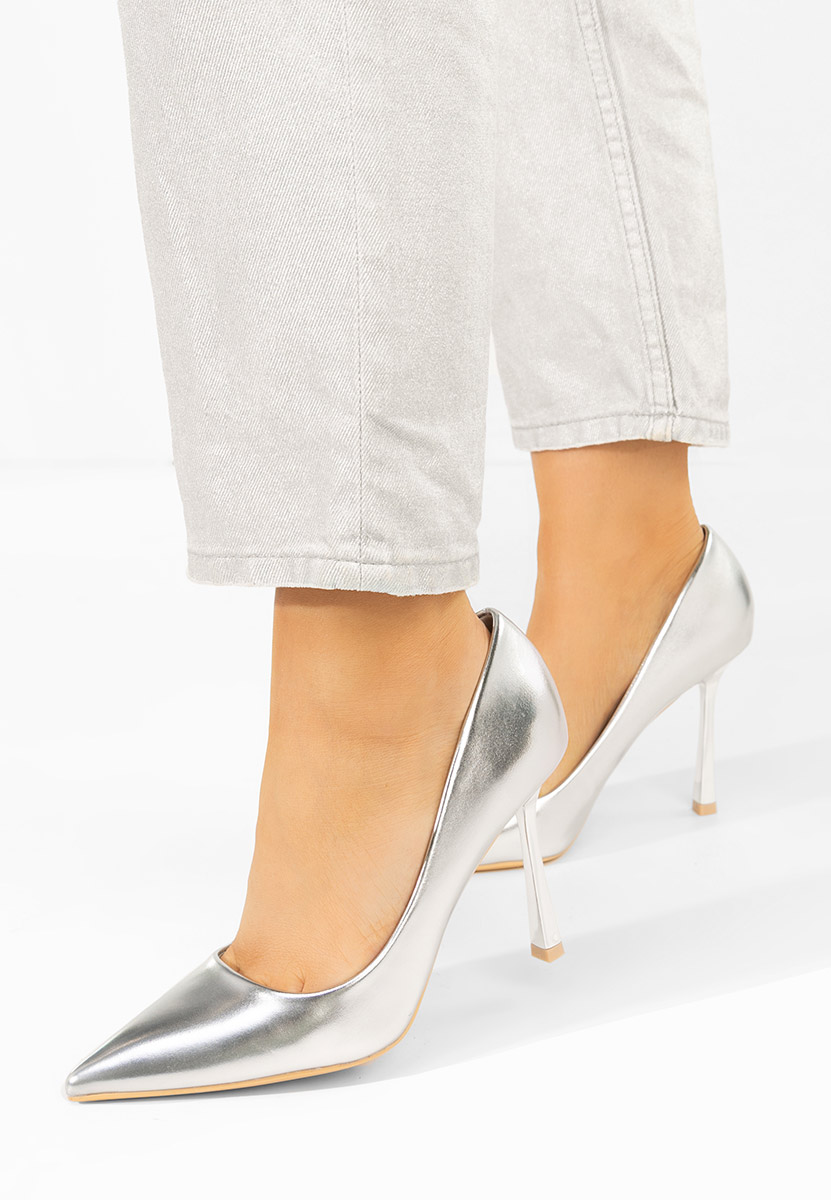 Chaussures stiletto argent Isabele