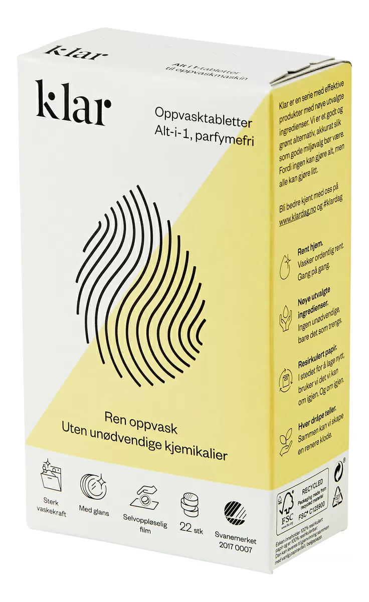 Klar opvasketabs - 22 stk.