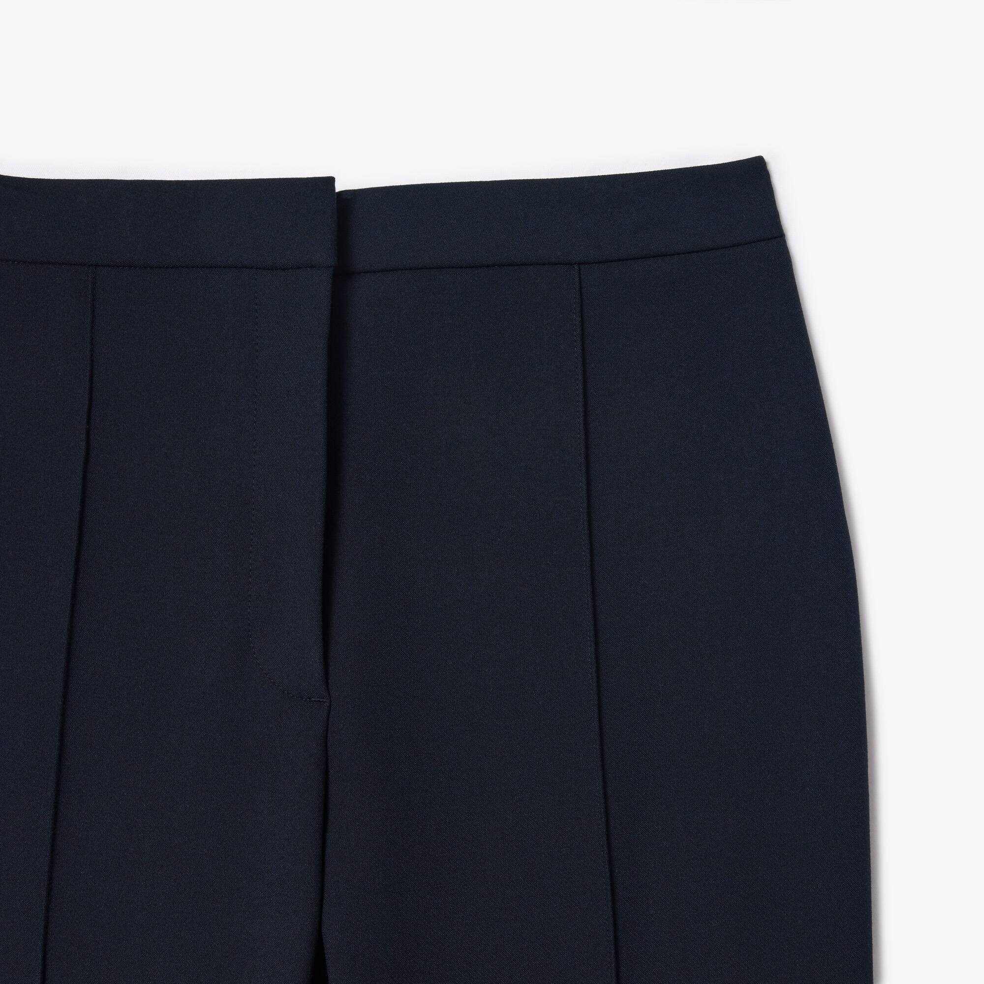 Pantalon habillé taille haute coupe flare Pantalons & Shorts - Bleu - Lacoste - Femme
