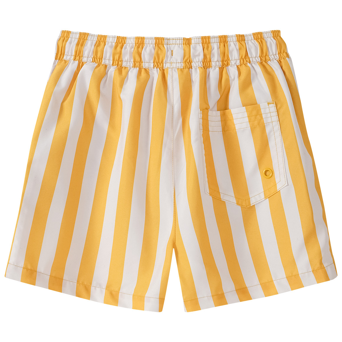 Famy Jungen Badeshorts mit Streifen gelb / weiss