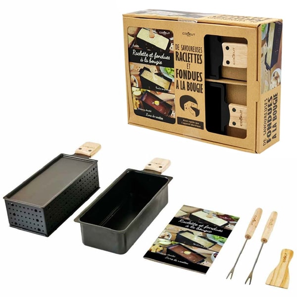 Kit raclette et fondue à la bougie pour 2 personnes Cookut