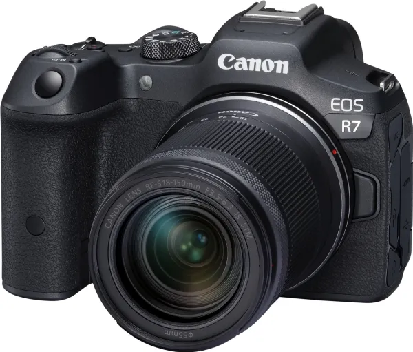 Canon EOS R7 - Digitalkamera - spejlløst - 32.5 MP - 4K / 60 fps - 8.3x optisk zoom RF-S 18-150 mm F3.5-6.3 IS STM objektiv - Wi-Fi, Bluetooth