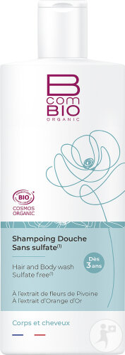 BcomBio Shampoing Douche Bio Sans Sulfate Flacon 500ml