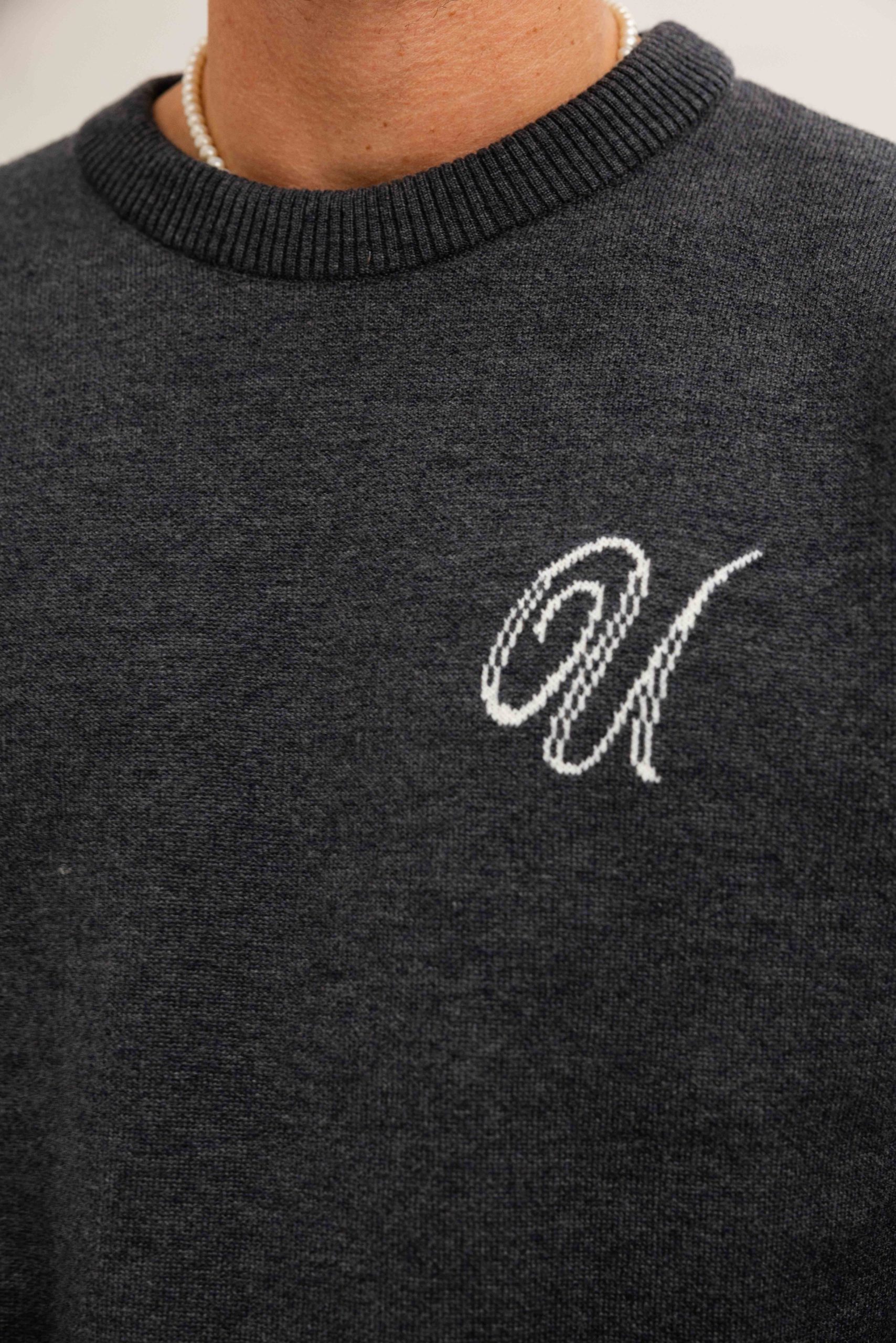 24 Uomo Knitted Trainingspak Heren Dark Grey