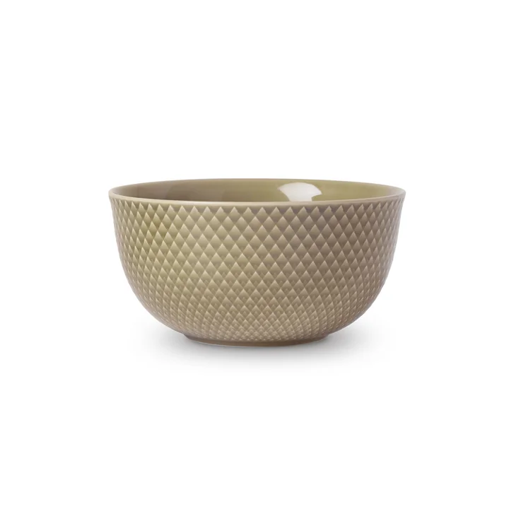 Lyngby Porcelæn - Rhombe Schale Ø 17.5 cm, clay