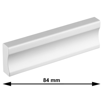 Greep Vierkant aluminium 84mm