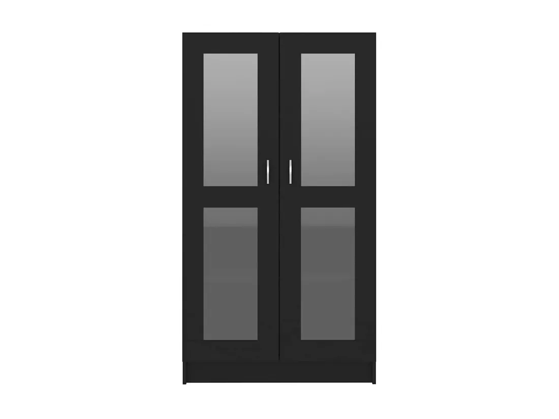 Armoire à vitrine Noir 82,5x30,5x150 cm Bois d'ingénierie