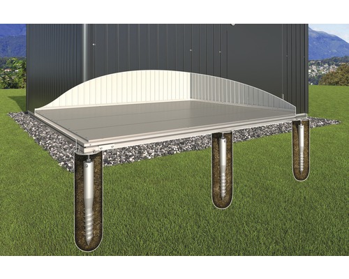 Grondschroeffundering biohort SmartBase PLUS HighLine H4 AvantGarde A7, Panorama P4
