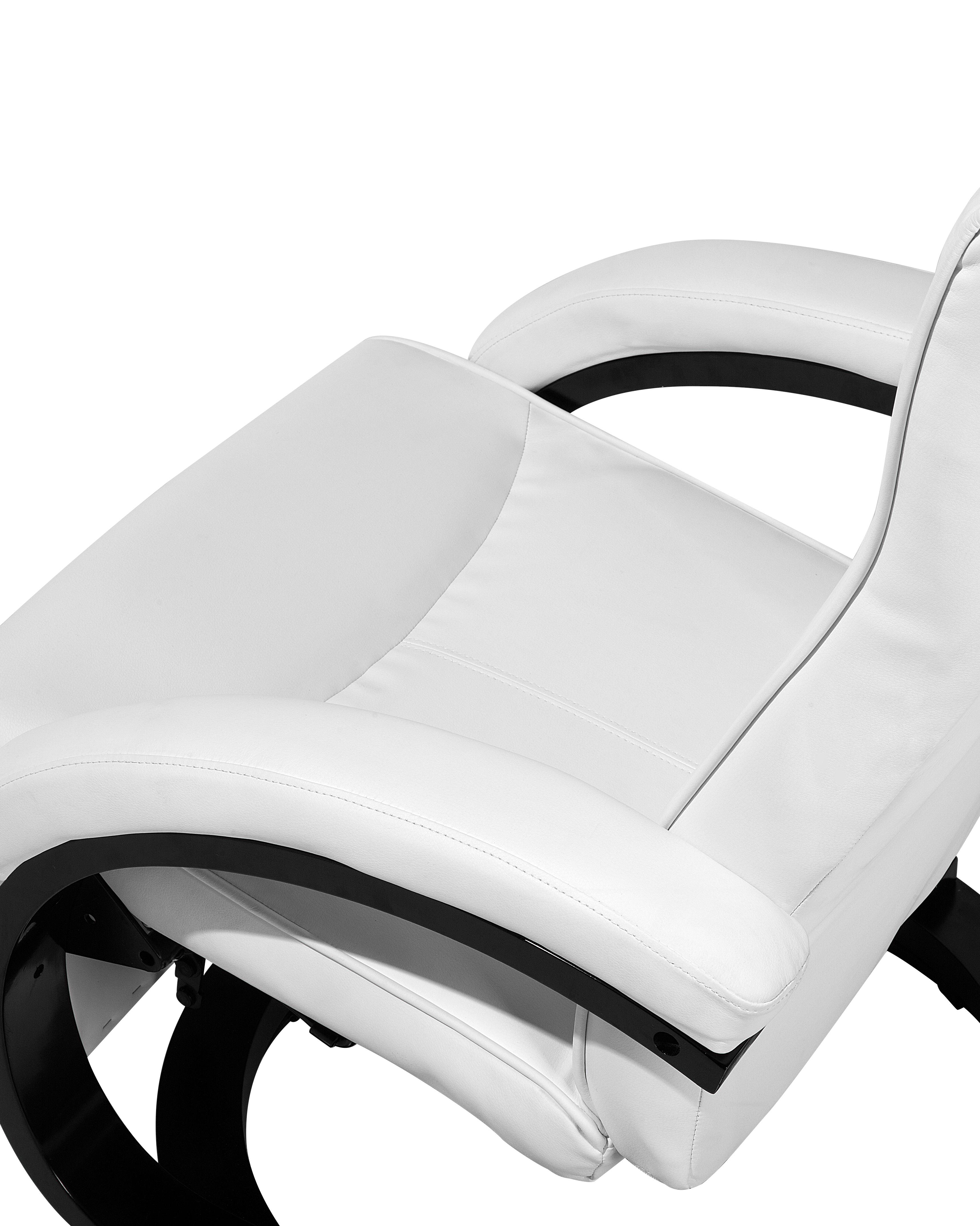 Relaxfauteuil MIGHT inclusief voetensteun Kunstleer Wit
