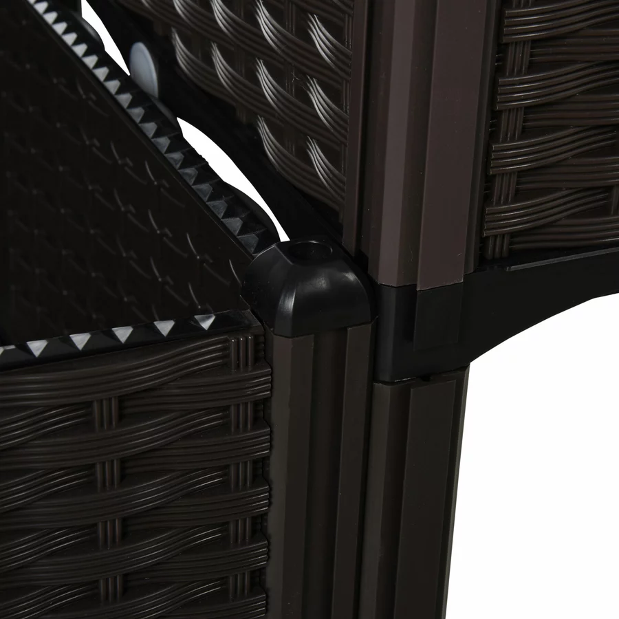Outsunny 2-teiliges Hochbeet in Rattan-Optik dunkelbraun
