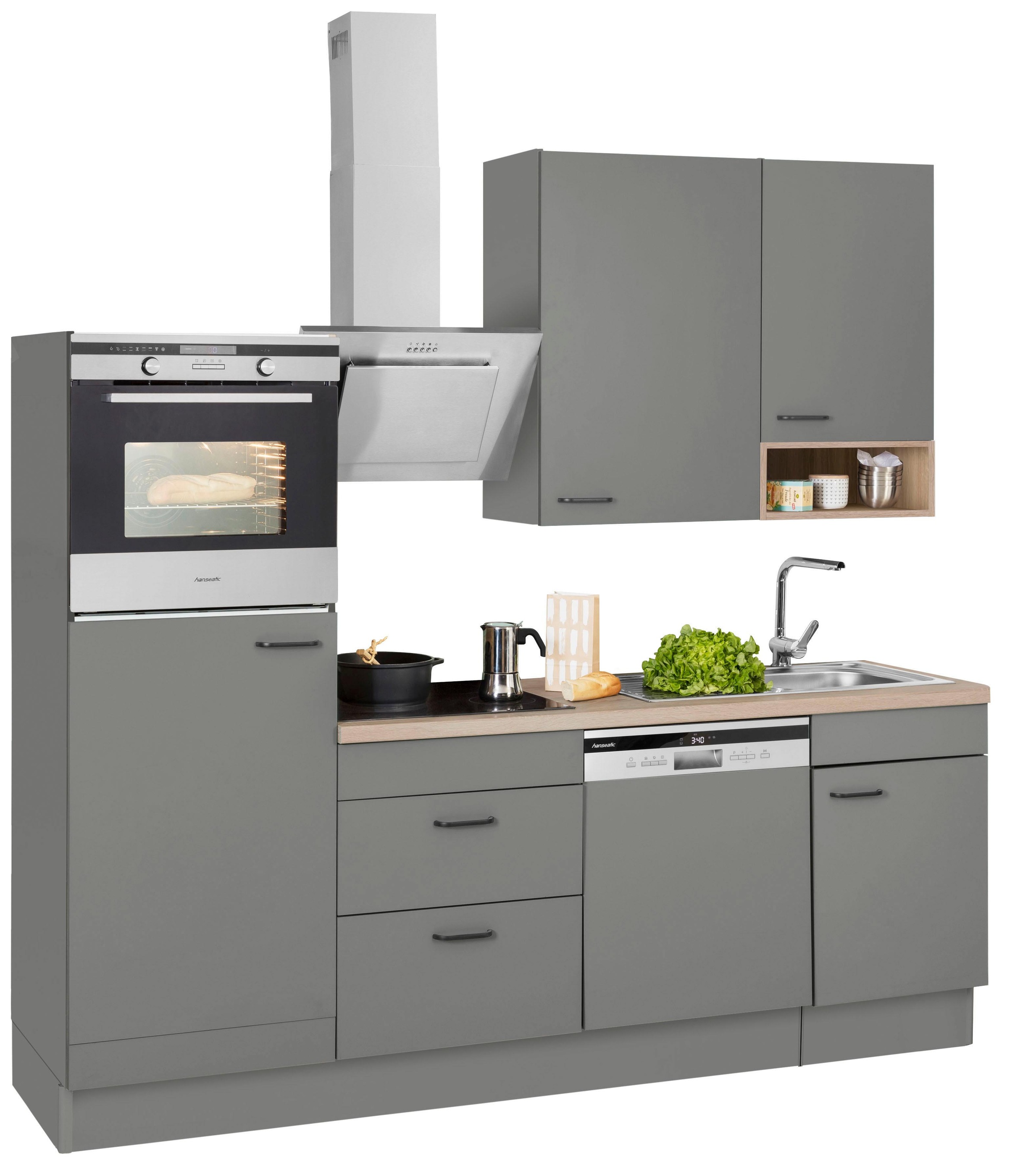 OPTIFIT Küchenzeile »Elga« Premium-Küche, Soft-Close-Funktion, grossen Vollauszügen, Breite 230 cm