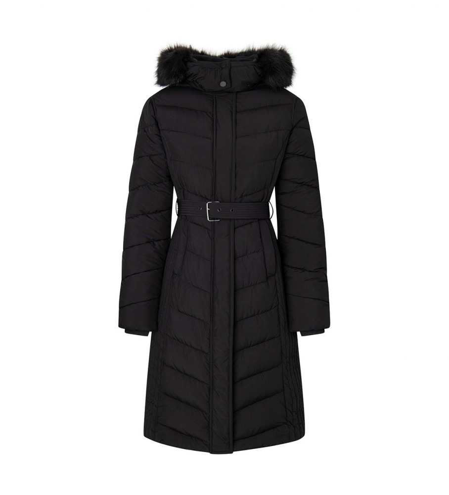 Casaco comprido Pepe Jeans Mera, preto