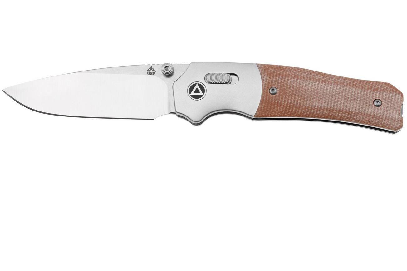 QSP Knife Vault QS157-C1 Stonewashed Tan Micarta, zakmes, Jacob Lundquist Design