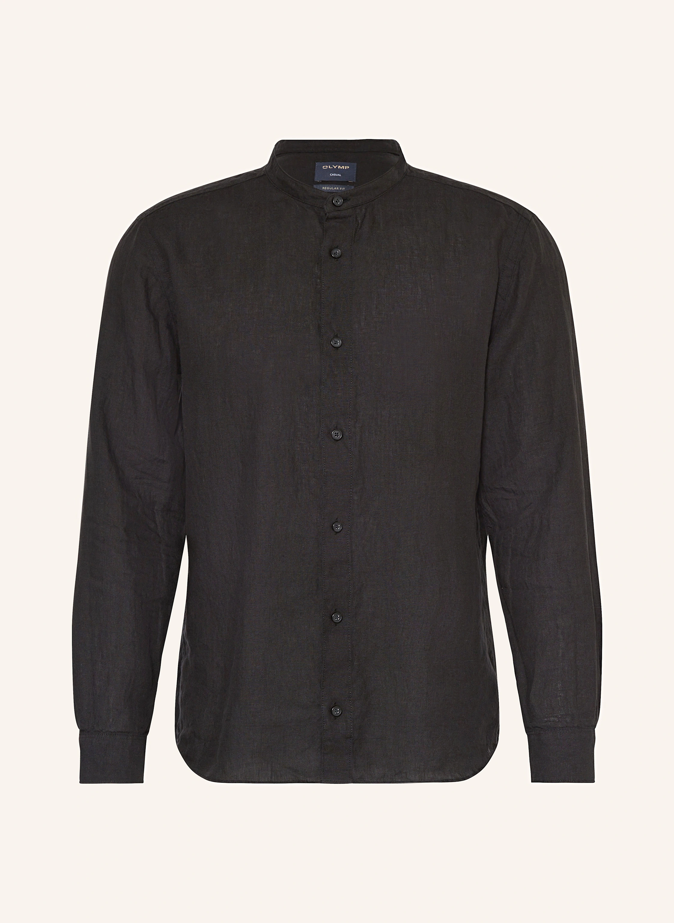 OLYMP Leinenhemd Casual regular fit mit Stehkragen