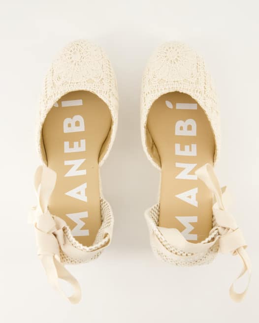 Manebi Yucatan Wedges in Beige