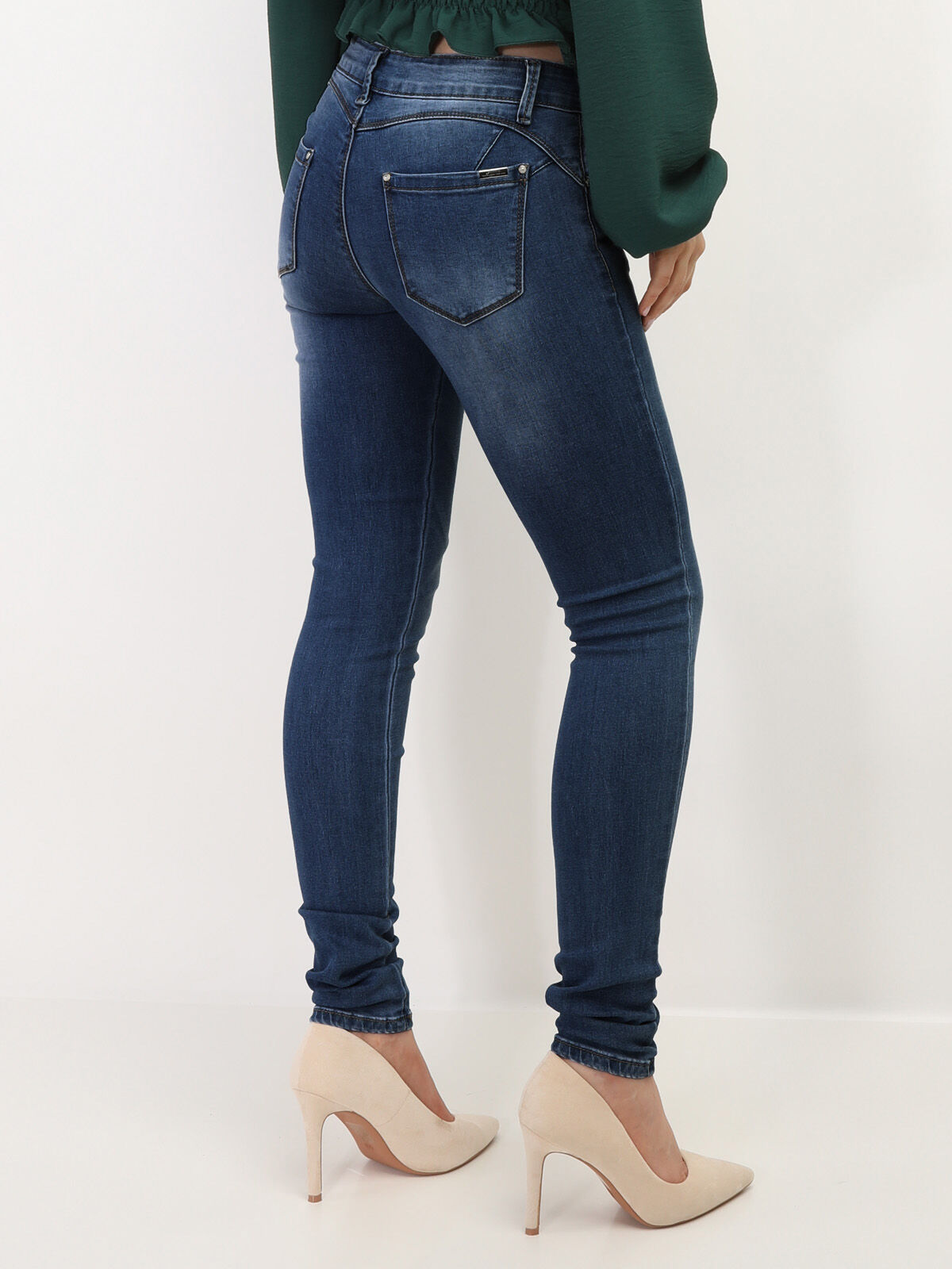 Jeans skinny Push-Up- Bleu foncé