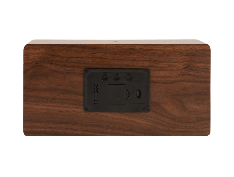Table Clock Boxed LED KA5899DW Dark wood