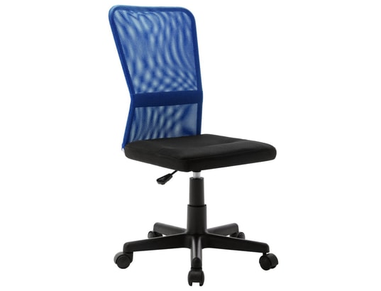 VIDAXL - Chaise de bureau noir et bleu 44x52x100 cm tissu en maille