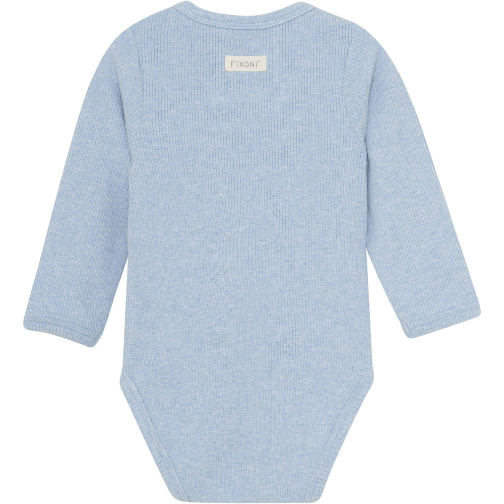 Køb FIXONI Blue Fog Melange Wrap Body LS Mélange Rib