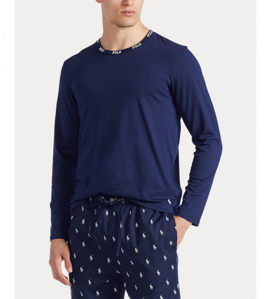 Camiseta de pijama Ralph Lauren Navy Crew-Sleep