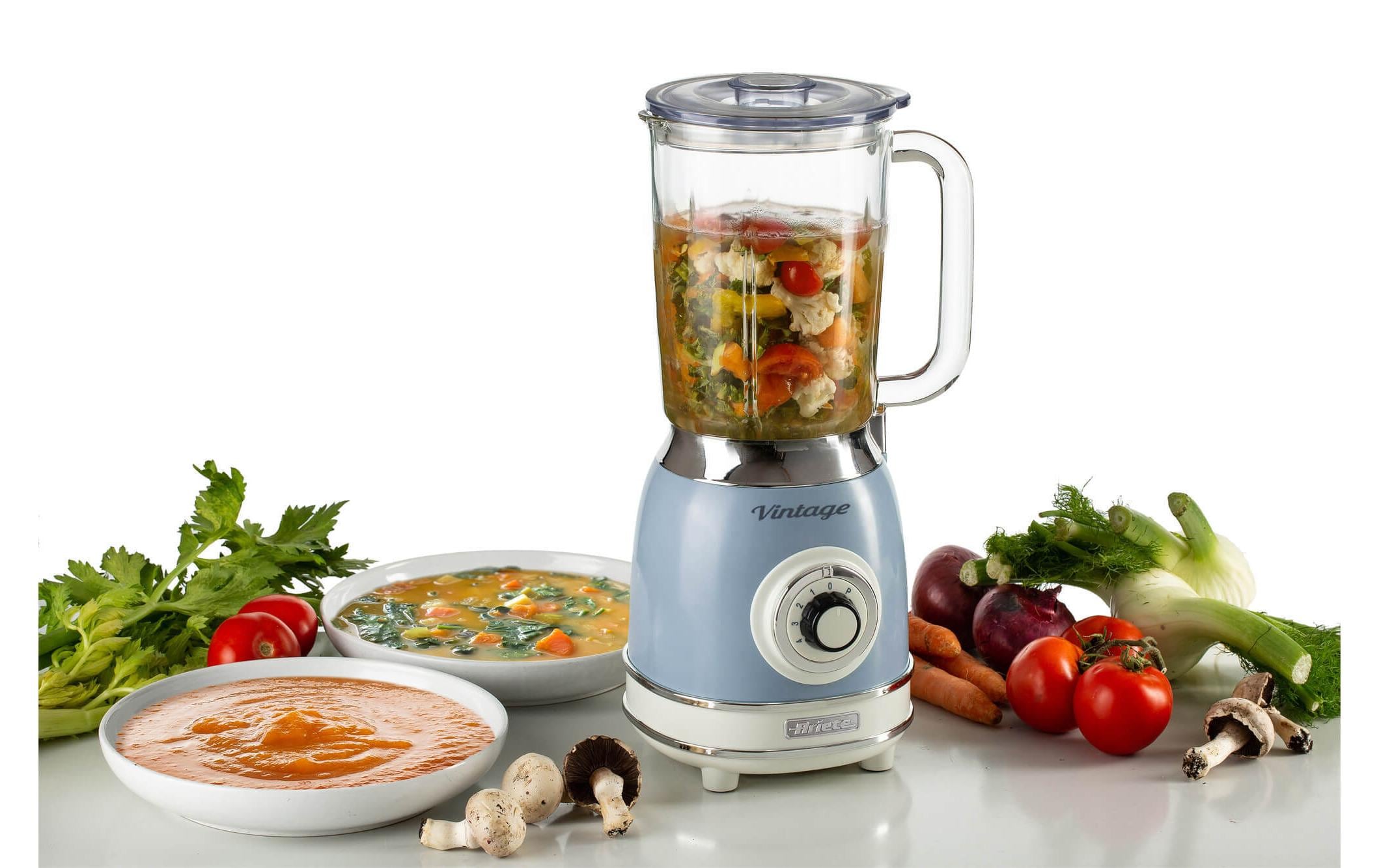 Standmixer Vintage BlauKraftvoller Standmixer mit 1000 W Leistung