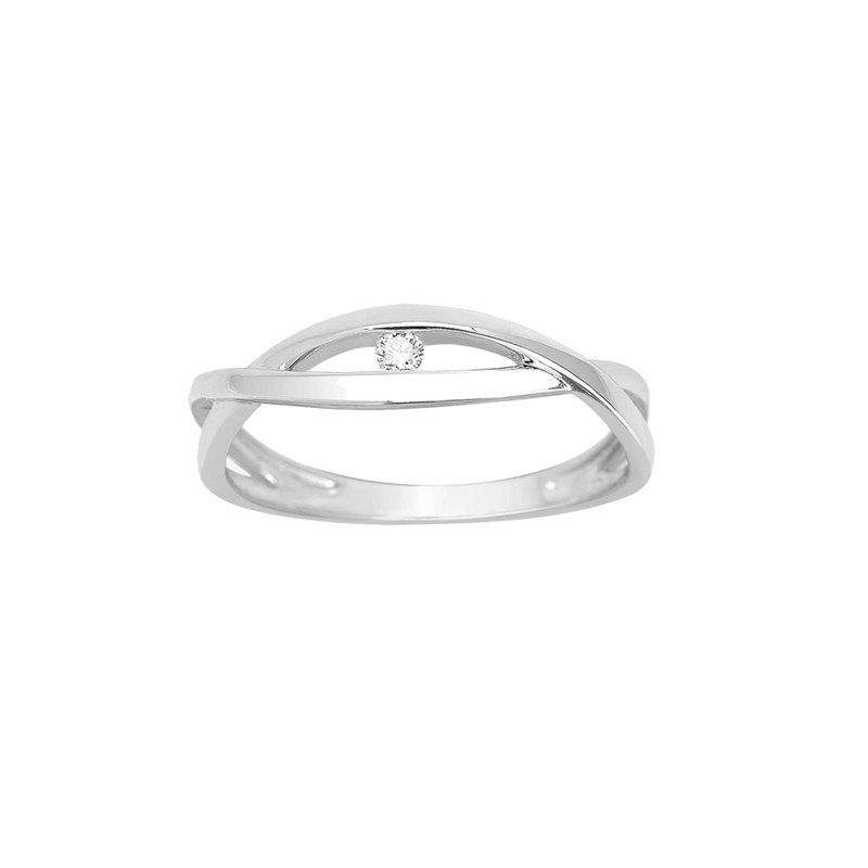 Bague Femme - Or 18 Carats - Diamant 0,03 Carats