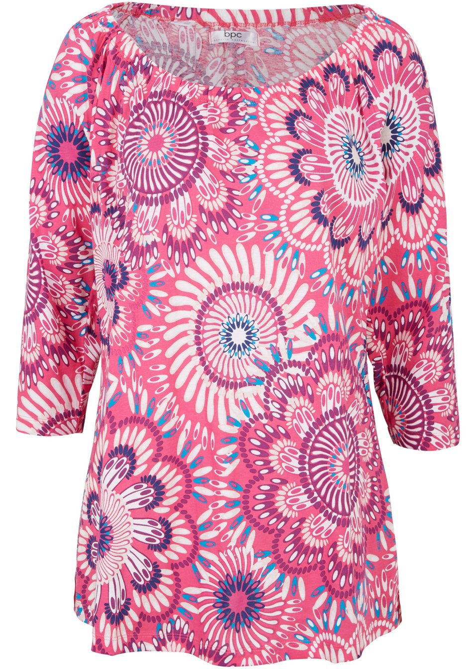 T-shirt coton, manches 3/4