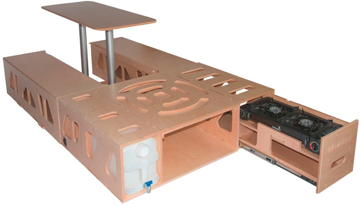 Moonbox Campingbox 115 mit Tisch passend für Van/Bus UV-Lack