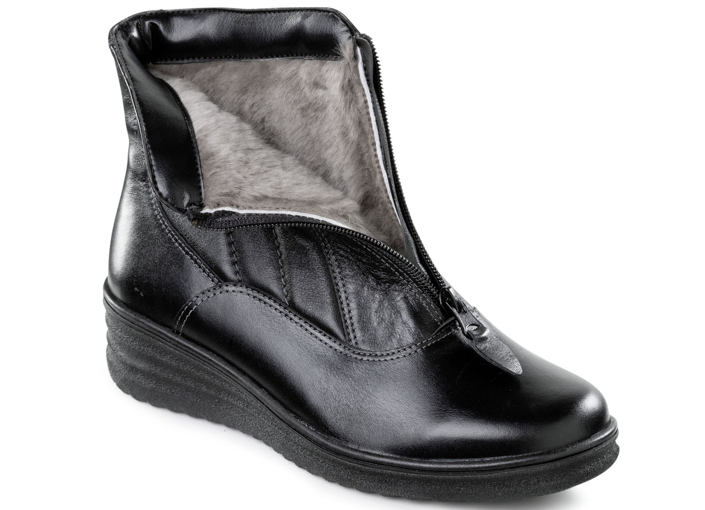 ELENA EDEN Reißverschluss-Stiefelette aus bestem Nappaleder