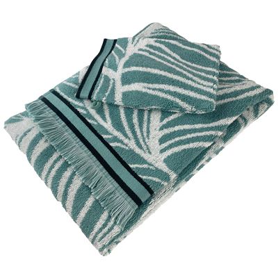 Linge de toilette motifs feuilles tropicales - 450 g/m²