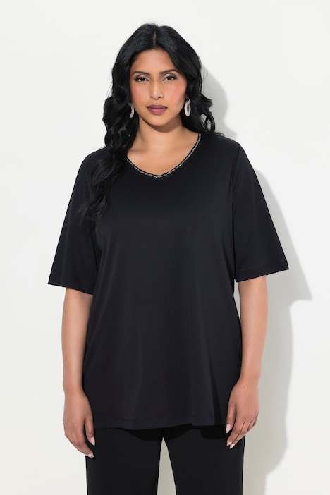 T-Shirt, A-Linie, V-Ausschnitt, Halbarm, Pima Cotton