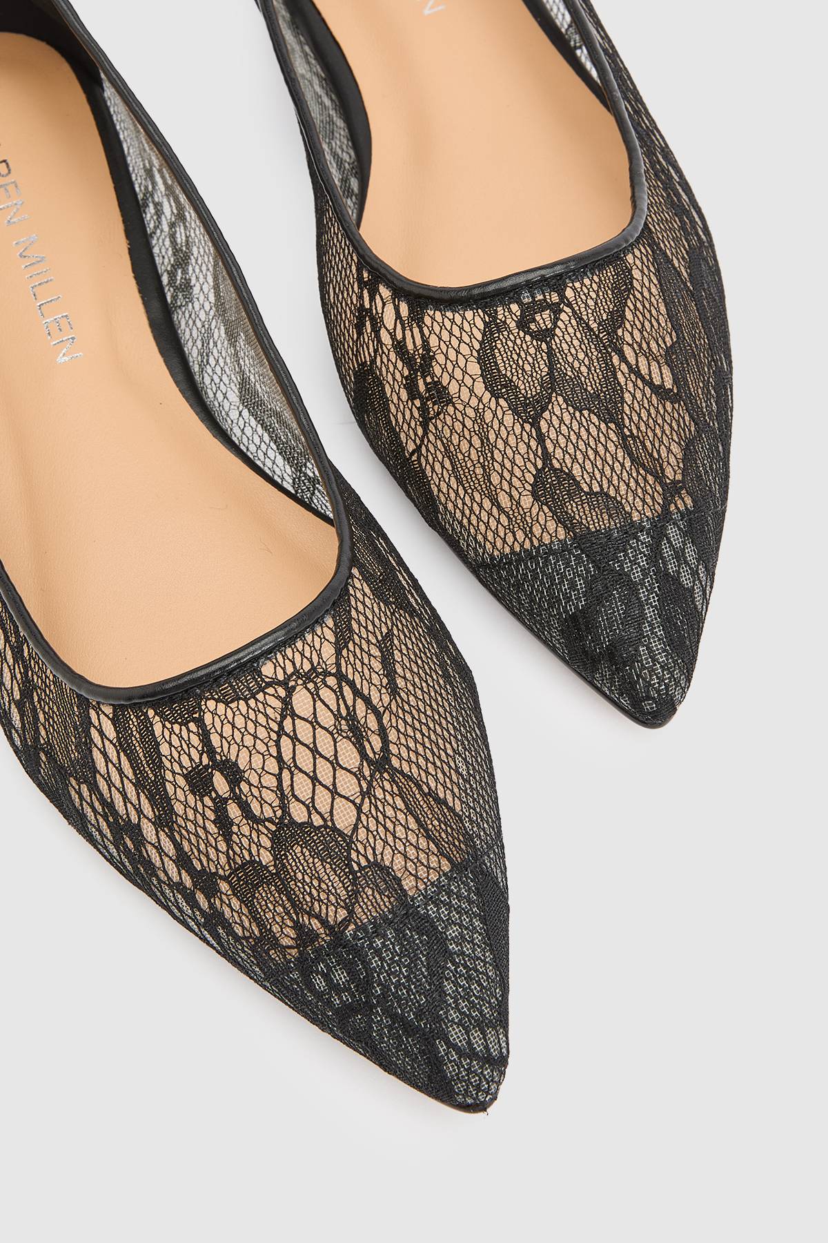 KarenMillen Ballerine Plate En Dentelle