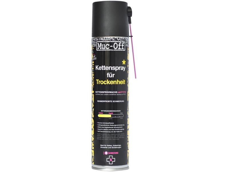 Muc-Off Kettenschmierstoff Dry PTFE Chain Lube 400 ml Schmiermittel für Trockenwetter