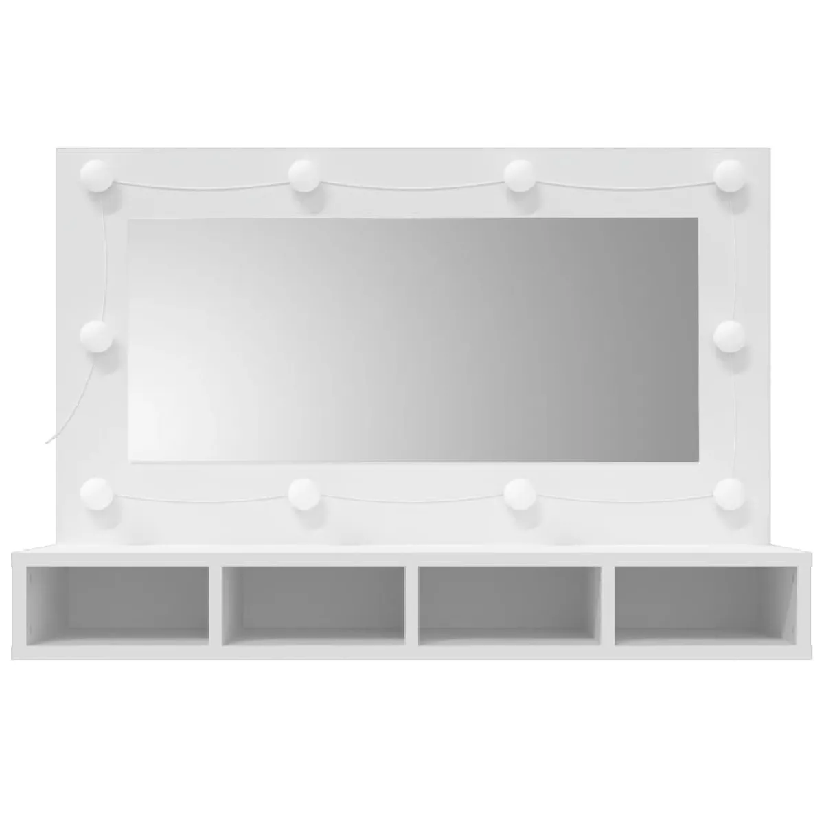 VidaXL Armoire à Miroir LED Blanc