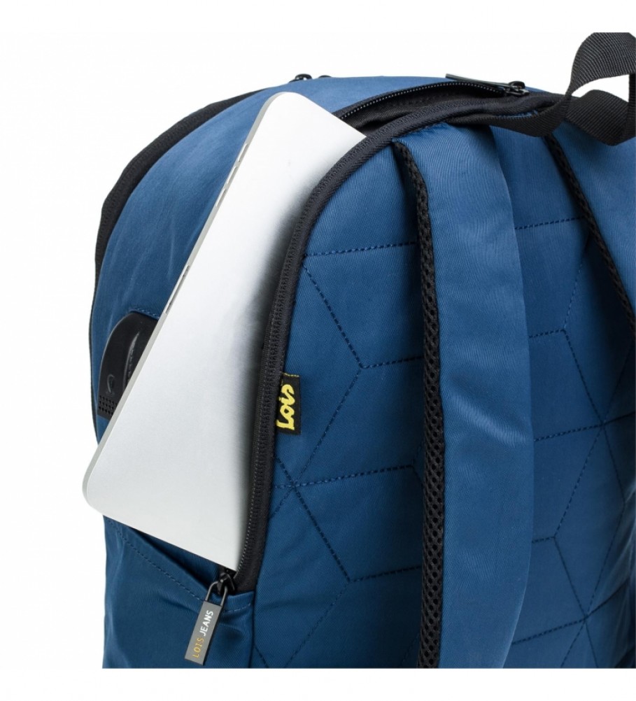 Lois Mochila con Usb 305436 -29x39x13 cm- marino