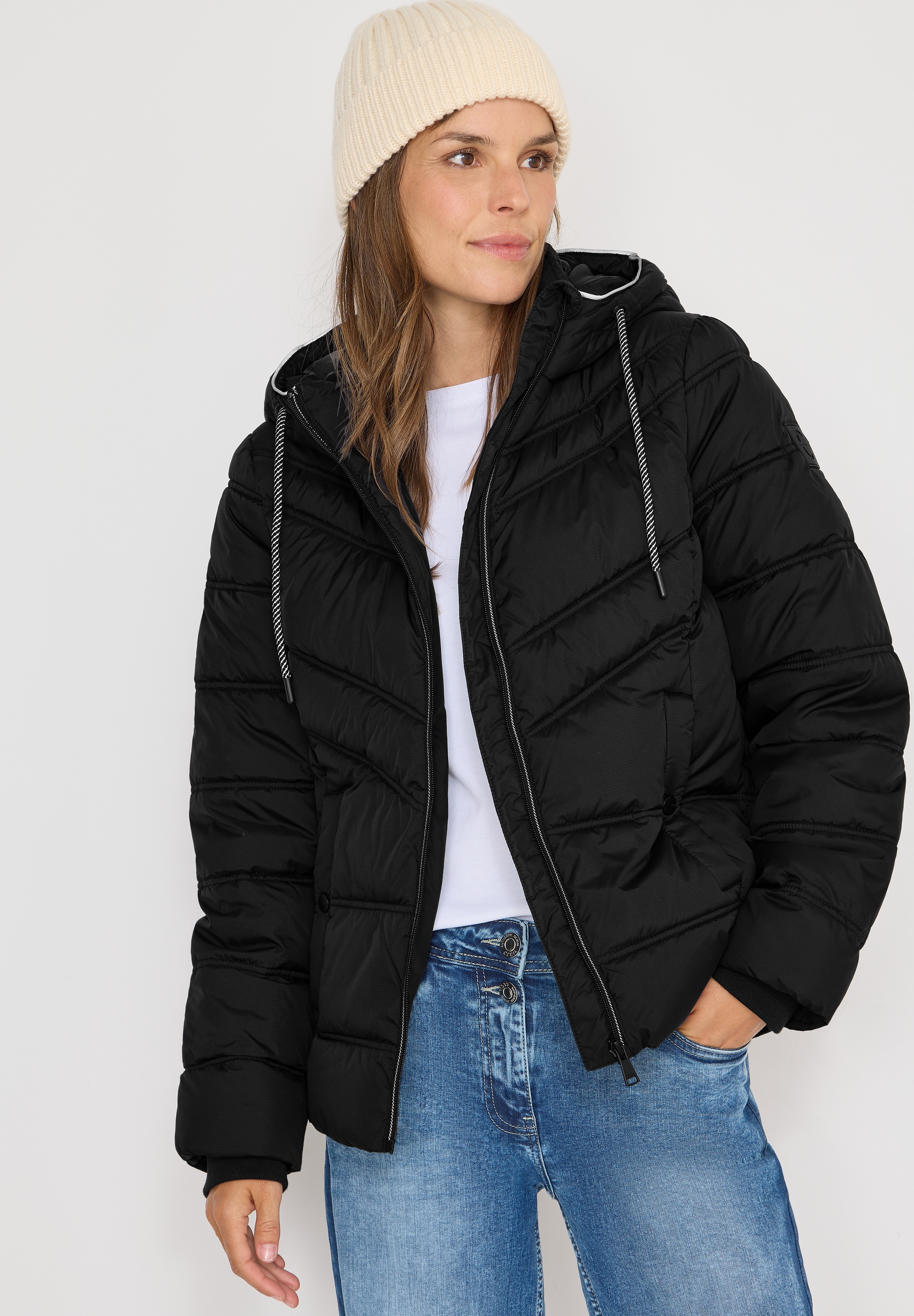 Cecil Steppjacke mit Kapuze mit Kapuze