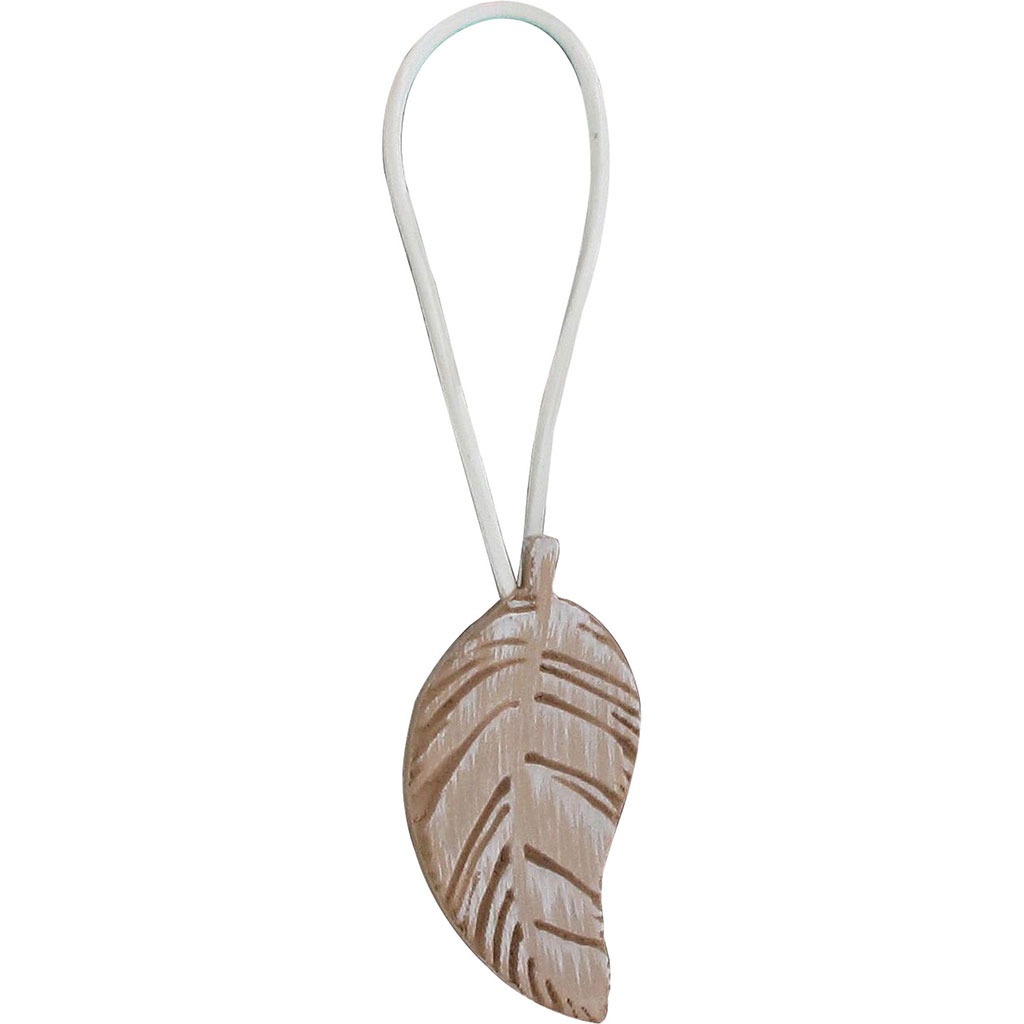 Embrasse aimantée SONORA en bois couleur naturelle 34x1.5x3.8cm