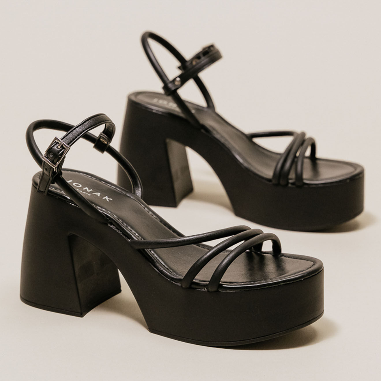 Jonak Sandales Patsy noires - Talon 9.5 cm