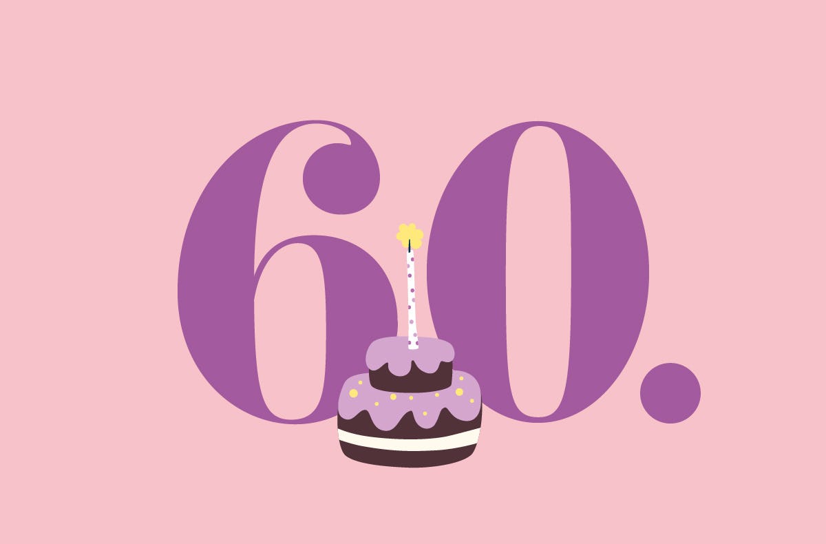 Flexibles Geschenk 60. Geburtstag (Cupcake)