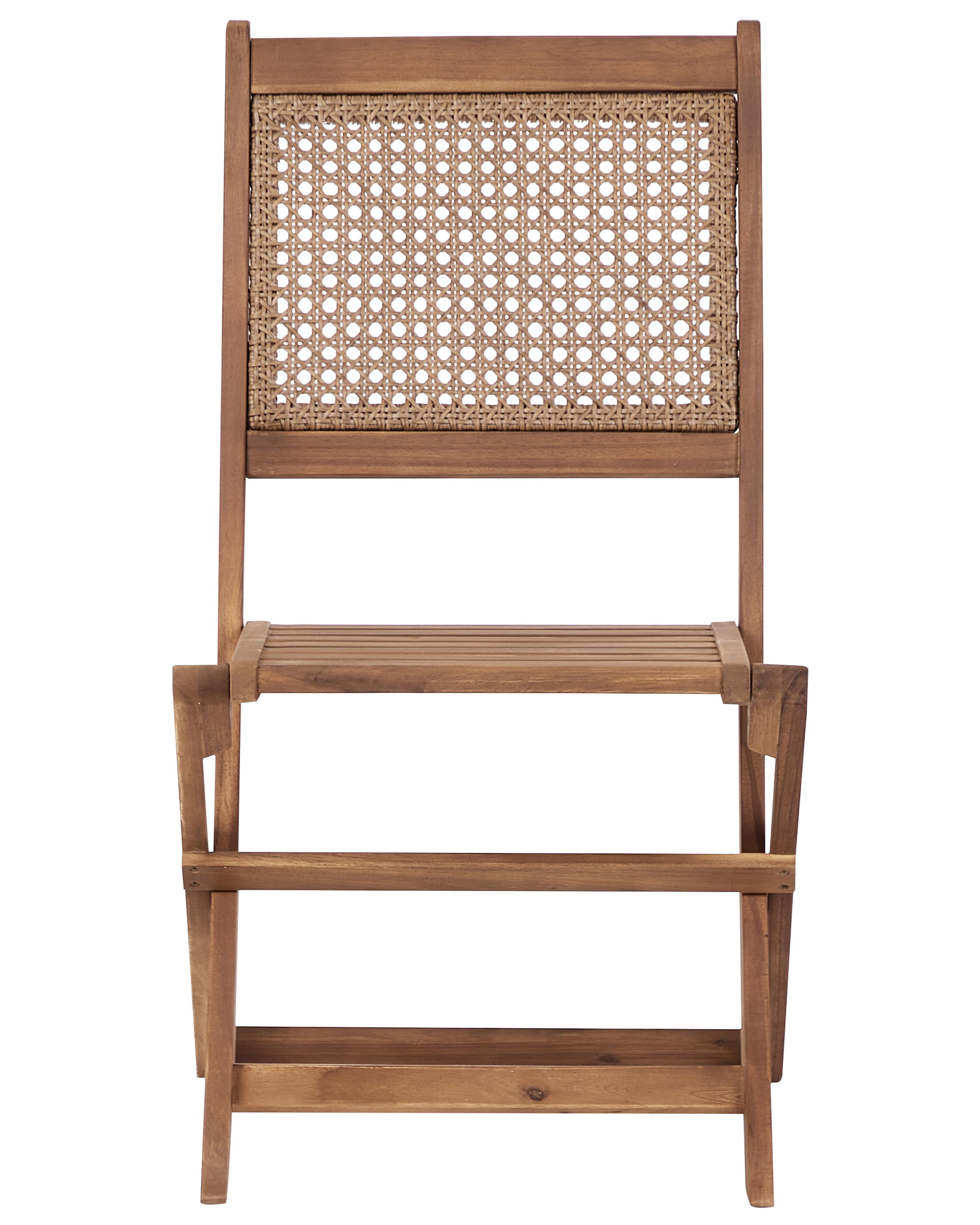 Set van 2 tuinstoelen PARAGGI Gecertificeerd acaciahout Donkerbruin