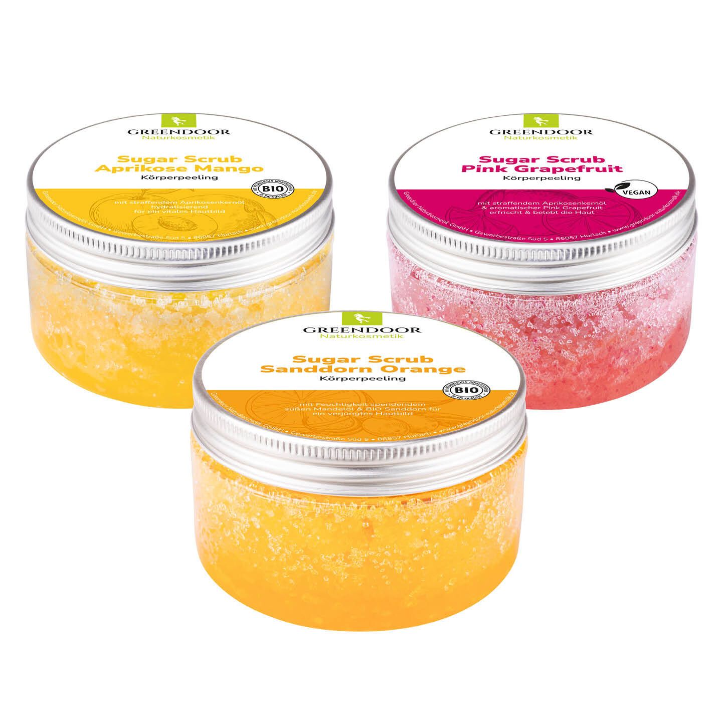 GREENDOOR Körperpeeling Sugar Scrub Set FRUCHT