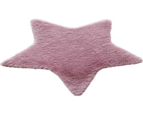 Romance Star vloerkleed, roze, 80x80 cm