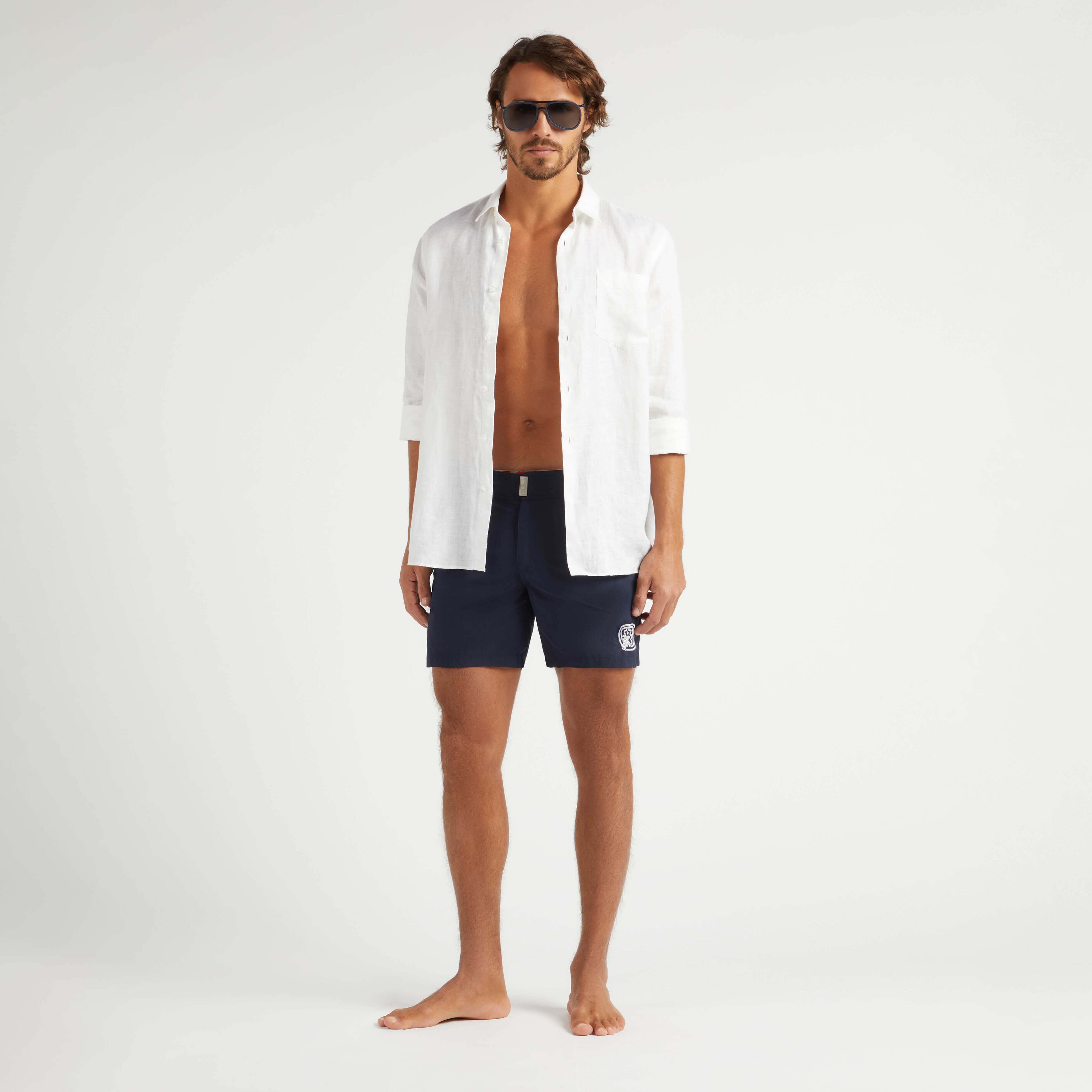 Maillot de Bain Court Homme Uni - Vilebrequin x Ines de la Fressange