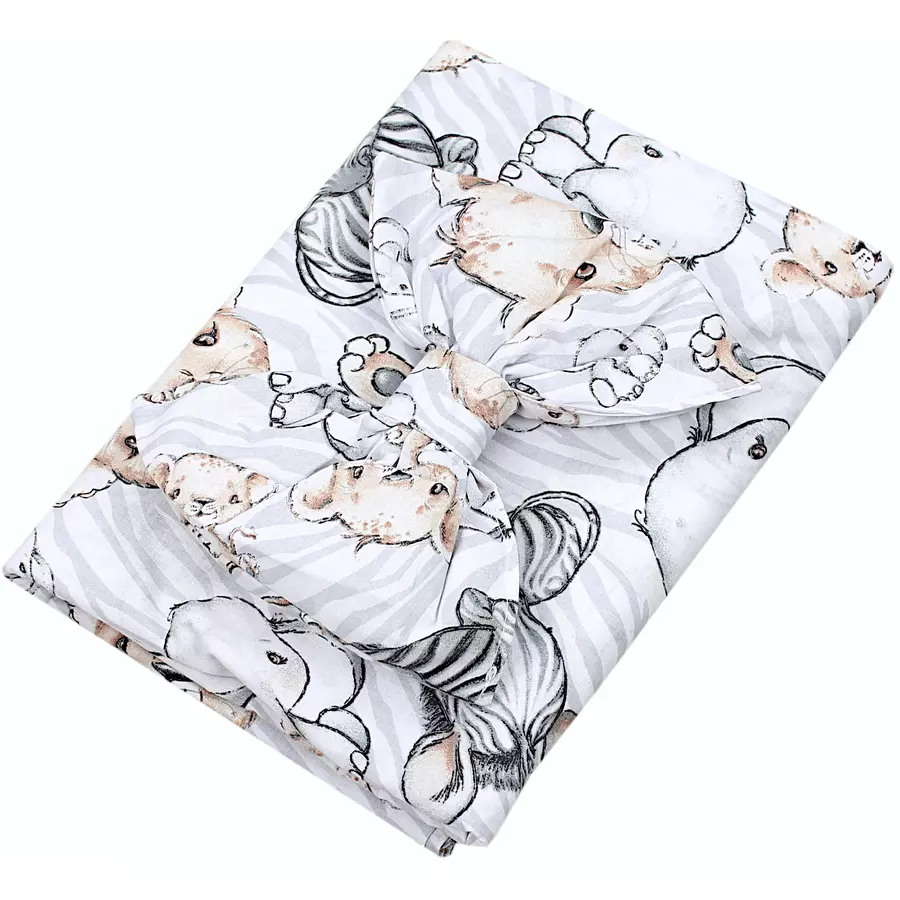 TupTam Babybett Himmel mit Schleifchen graubraun